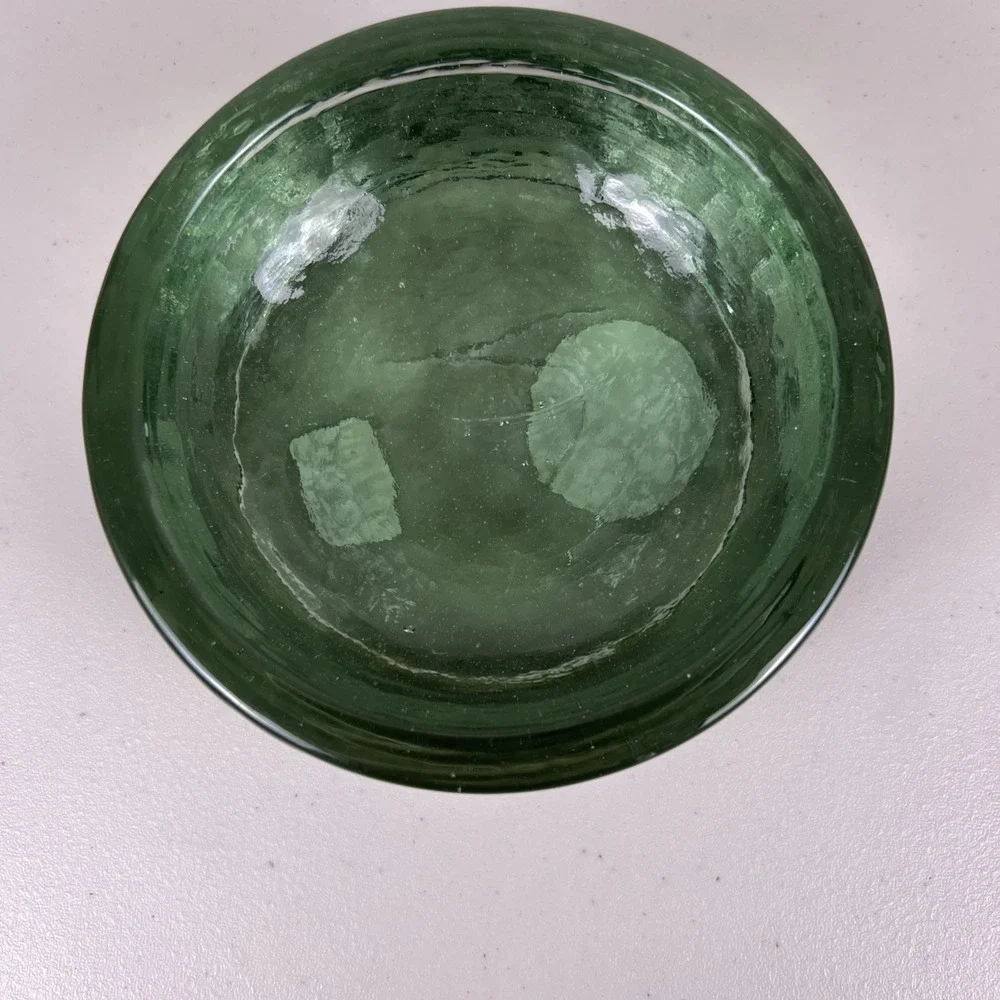 Pottery Barn recycled glass pillar holder Mexican Glass READ